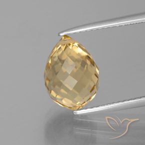 4.38ct Natural Dourado Citrino, Briolette, VVS