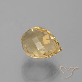 Citrino Dourado Natural 4.38ct, Briolette, VVS