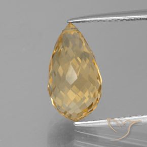 5.32ct Natural Dourado Citrino, Briolette, VVS