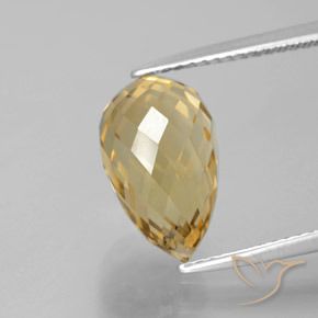 4.83ct Natural ouro médio Citrino, Briolette, VVS-VS