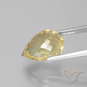 Citrino Dourado Natural 4.73ct, Briolette, VVS
