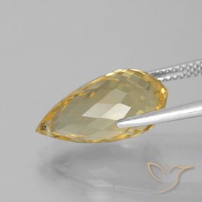 Citrino Ouro Natural 6.05ct, Briolette, VVS-VS