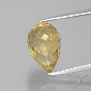5.63ct Natural Dourado Citrino, Briolette, VVS