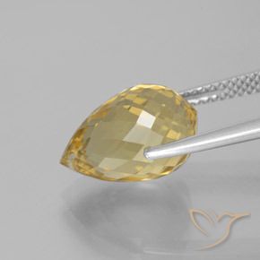 Citrino Dourado Natural 5.63ct, Briolette, VVS