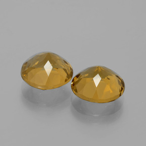 Pedras preciosas de citrino amarelo natural de  ct, corte redondo, VVS-VS