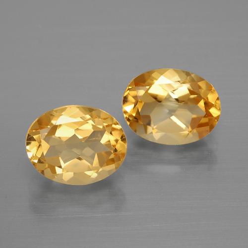 Pedras preciosas de citrino dourado natural de 3,84 ct, corte oval, VVS-VS