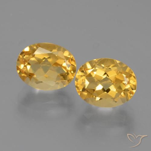 4.49ctw Natural ouro brilhante Citrino, oval, VVS-VS