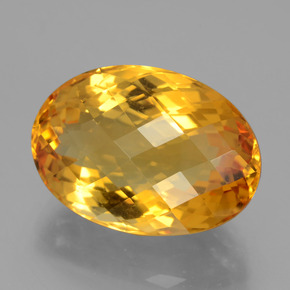 Citrino ouro natural 18,14ct, corte oval, VVS