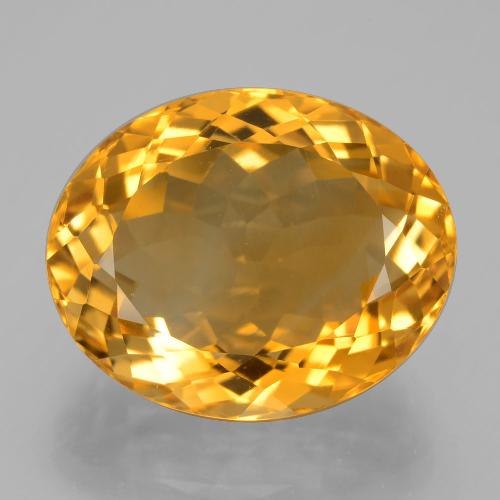 Citrino Laranja Profundo-Ouro Natural 14.33ct, Corte Oval, VVS