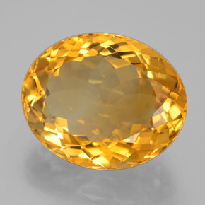 Citrino Laranja Profundo-Ouro Natural 14.33ct, Corte Oval, VVS