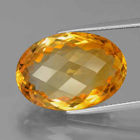 Citrino dourado natural 15,93ct, corte oval, VVS