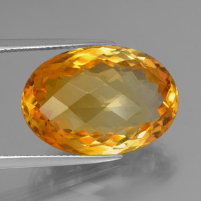 Citrino dourado natural 15,93ct, corte oval, VVS