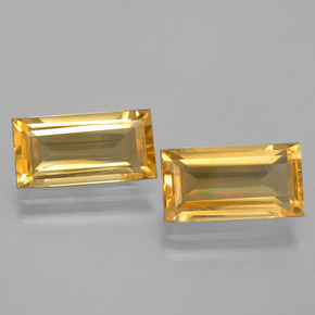 Pedras preciosas de citrino ouro natural de  ct, baguete, VVS