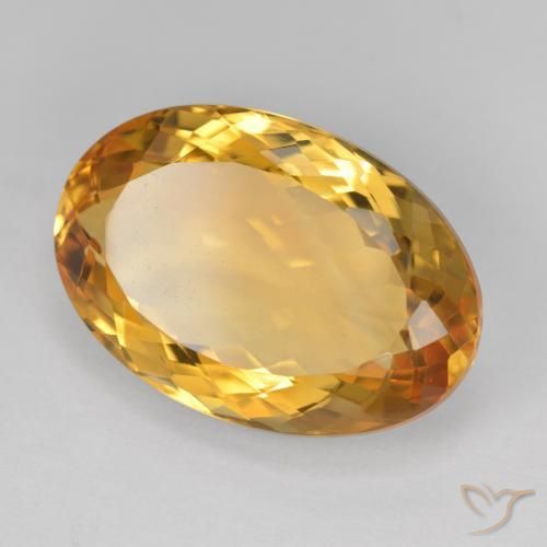 Citrino Dourado Escuro Natural 11.75ct, Corte Oval, VVS