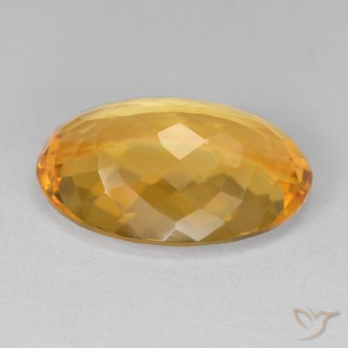Citrino Dourado Escuro Natural 11.75ct, Corte Oval, VVS