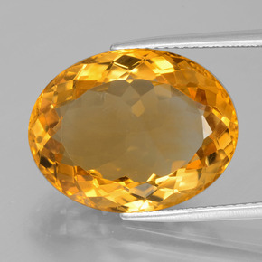 Citrino dourado natural 12,91ct, corte oval, VVS