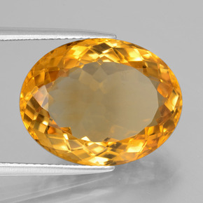 Citrino dourado natural 12,91ct, corte oval, VVS