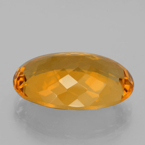 Citrino dourado natural 14,30ct, corte oval, VVS