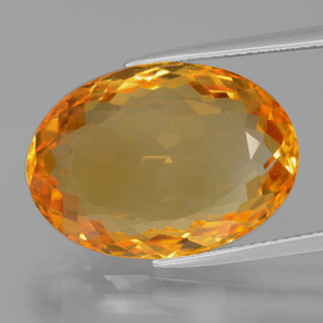 Citrino dourado natural 14,86ct, corte oval, VVS