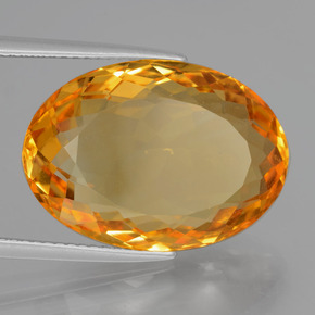 Citrino dourado natural 14,86ct, corte oval, VVS