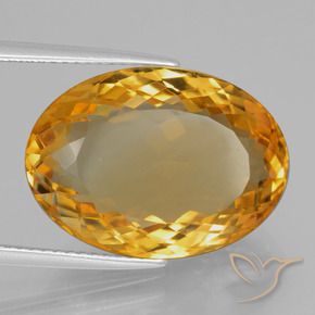 Citrino dourado escuro natural 15,65ct, corte oval, VVS