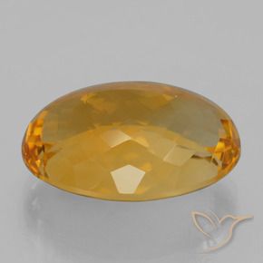 Citrino dourado escuro natural 15,65ct, corte oval, VVS