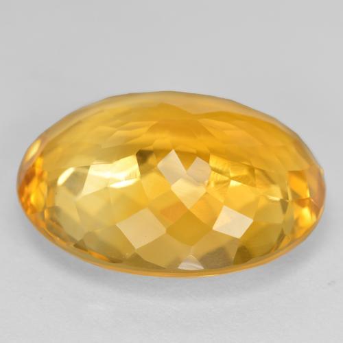 Citrino dourado natural 15,91ct, corte oval, VVS