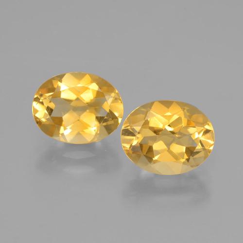 Pedras preciosas de citrino dourado natural de 3,60 ct, corte oval, VVS-VS