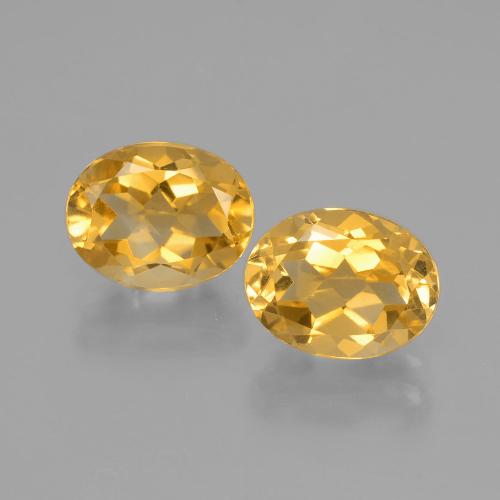 Pedras preciosas de citrino dourado natural de 3,84 ct, corte oval, VVS