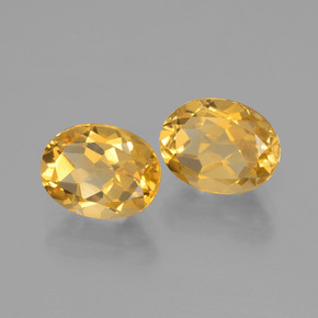 Pedras preciosas de citrino dourado natural de 3,84 ct, corte oval, VVS