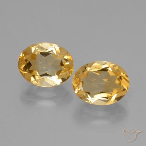 Pedras preciosas de Citrino Dourado natural de 3.58 ct, Corte Oval, VVS