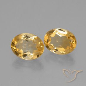 Pedras preciosas de Citrino Dourado natural de 3.58 ct, Corte Oval, VVS