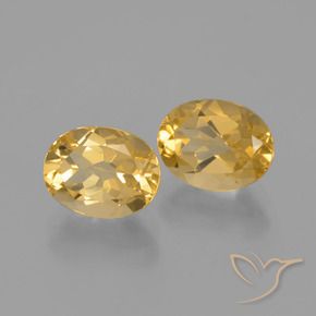Pedras preciosas de Citrino Laranja claro-dourado natural de 3.56 ct, oval, VVS-VS