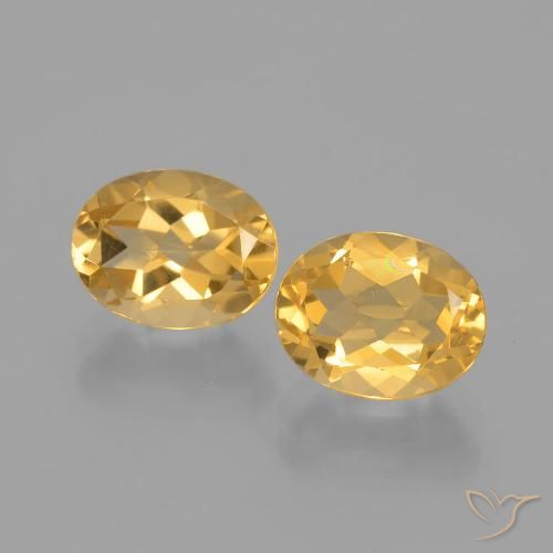 Pedras preciosas de citrino dourado natural de 3,82 ct, corte oval, VVS-VS