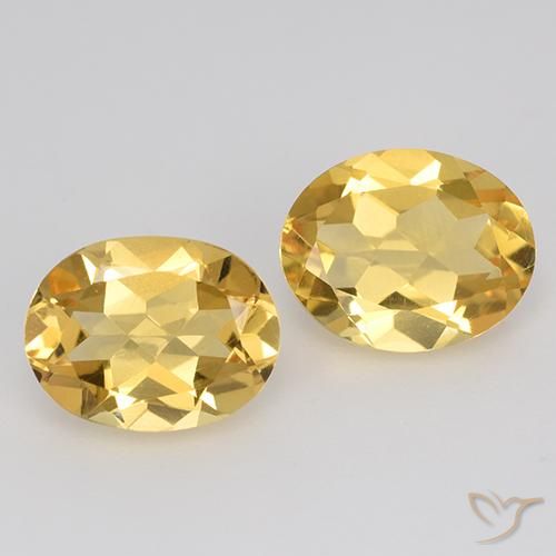 3.18ctw Natural ouro médio Citrino, oval, VVS-VS