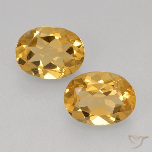 3.39ctw Natural Laranja claro-dourado Citrino, oval, VVS-VS