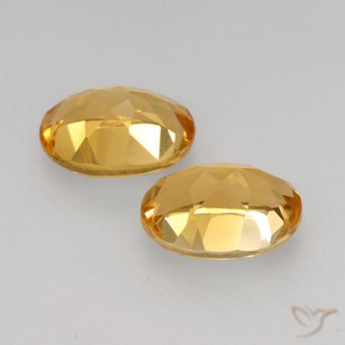 Pedras preciosas de Citrino Laranja claro-dourado natural de 3.39 ct, oval, VVS-VS