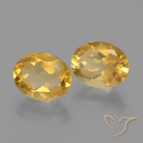 Pedras preciosas de Citrino ouro médio natural de 3.26 ct, oval, VVS-VS
