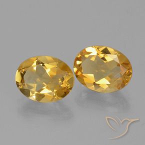 Pedras preciosas de Citrino ouro profundo natural de 3.20 ct, oval, VVS-VS