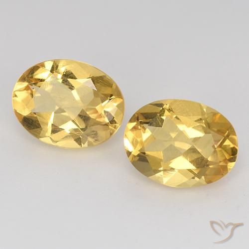 Pedras preciosas de Citrino ouro médio natural de 3.07 ct, oval, VVS-VS