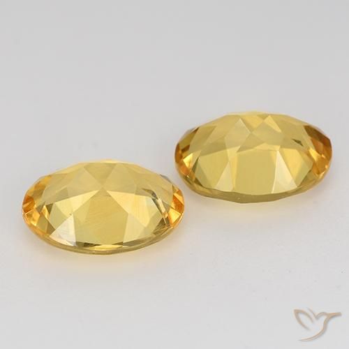 Pedras preciosas de Citrino ouro médio natural de 3.07 ct, oval, VVS-VS