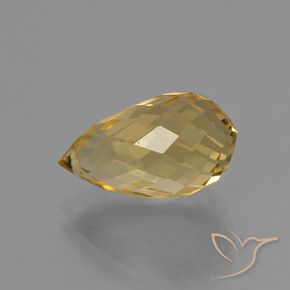 Citrino Dourado claro Natural 3.74ct, Briolette, VVS-VS