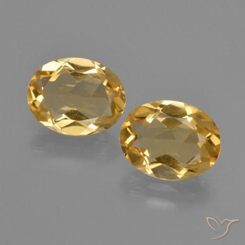 Pedras preciosas de Citrino Laranja Dourado Profundo natural de 2.98 ct, Corte Oval, VVS-VS