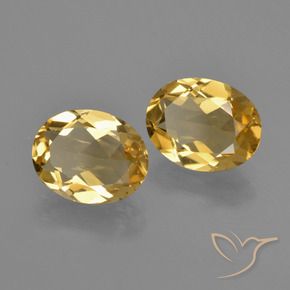 Pedras preciosas de Citrino Laranja Dourado Profundo natural de 2.98 ct, Corte Oval, VVS-VS