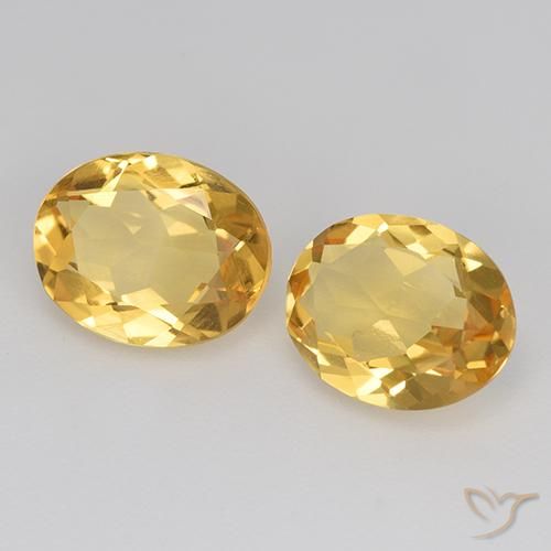 Pedras preciosas de Citrino Dourado médio natural de 2.81 ct, oval, VVS-VS