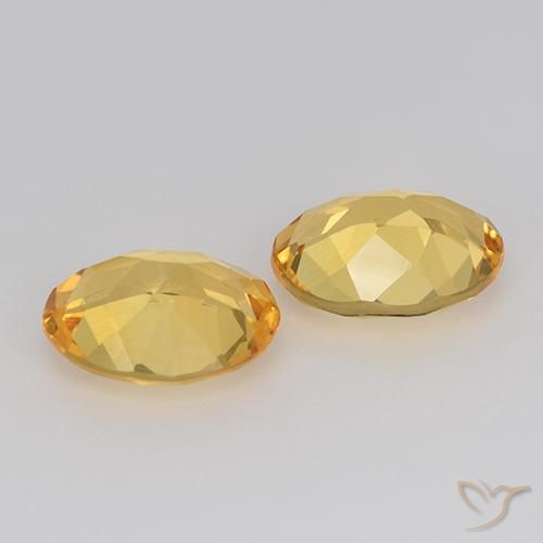 Pedras preciosas de Citrino Dourado médio natural de 2.81 ct, oval, VVS-VS