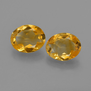 Pedras preciosas de citrino amarelo natural de 2,54 ct, corte oval, VS