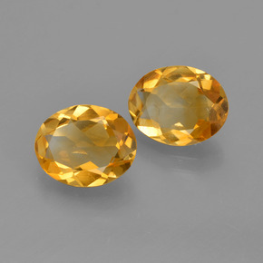 Pedras preciosas de citrino amarelo natural de 2,54 ct, corte oval, VS