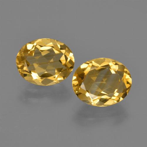 Pedras preciosas de citrino laranja dourado profundo natural de 3,31 ct, corte oval, VVS-VS
