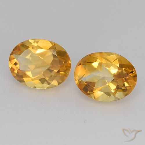 Pedras preciosas de Citrino Laranja Dourado Profundo natural de 3.02 ct, oval, VS